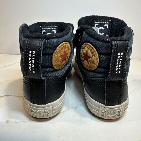 Converse Leather Chuck Taylor All Star Berkshire Boot Black Size Kid 1 - Picture 8 of 11